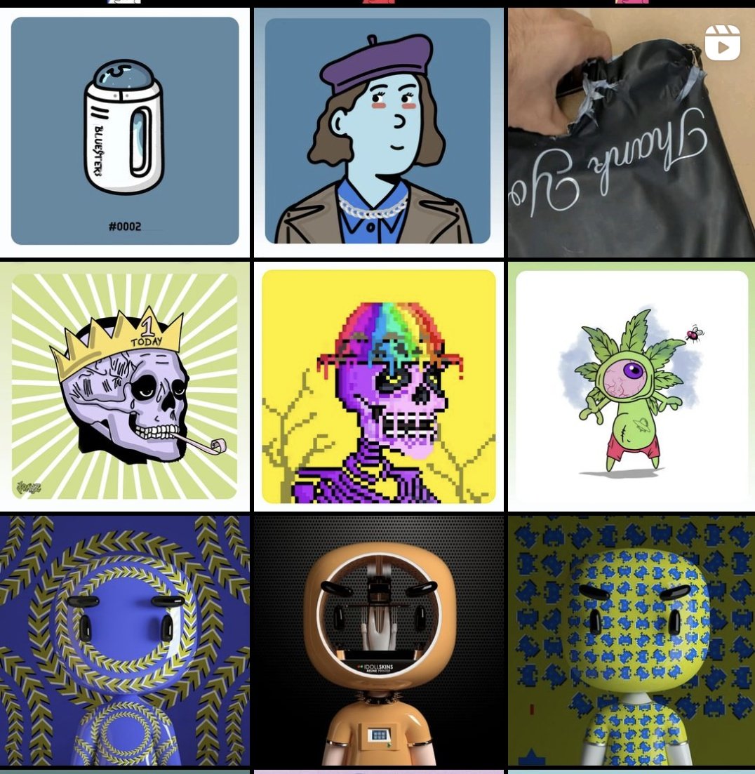 Some recent bought:
<a href="/bluesters_nft/">Bluesters.eth</a> 
<a href="/JoanZ_nft/">JoanZ 🧲😹🫵</a> 
<a href="/BoredSkullz/">Bored Skullz</a> 
<a href="/nft_monti/">Amin Monti | nft</a> 
<a href="/IsraelT86965194/">TrumpPayaso</a> 
<a href="/nft_godlike/">Outer_space_godlike_nft</a> 
@Thedoodles11 
<a href="/BugoRage/">bugostrange</a> 
<a href="/TheTinyBrains22/">The Tiny Brains</a> 
<a href="/JlemaNFT/">Jlema</a> 
Come and follow our collector account on IG instagram.com/stories/nftmem…
#NFTCommunity