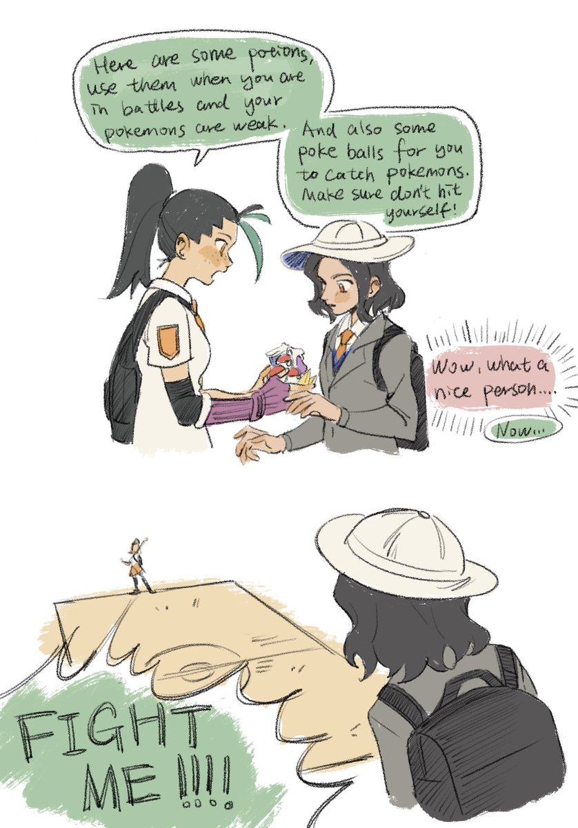 bingzhao8615's tweet photo. Reliable senpai…….?

#PokemonScarletViolet #nemona https://t.co/zYz1umWExb