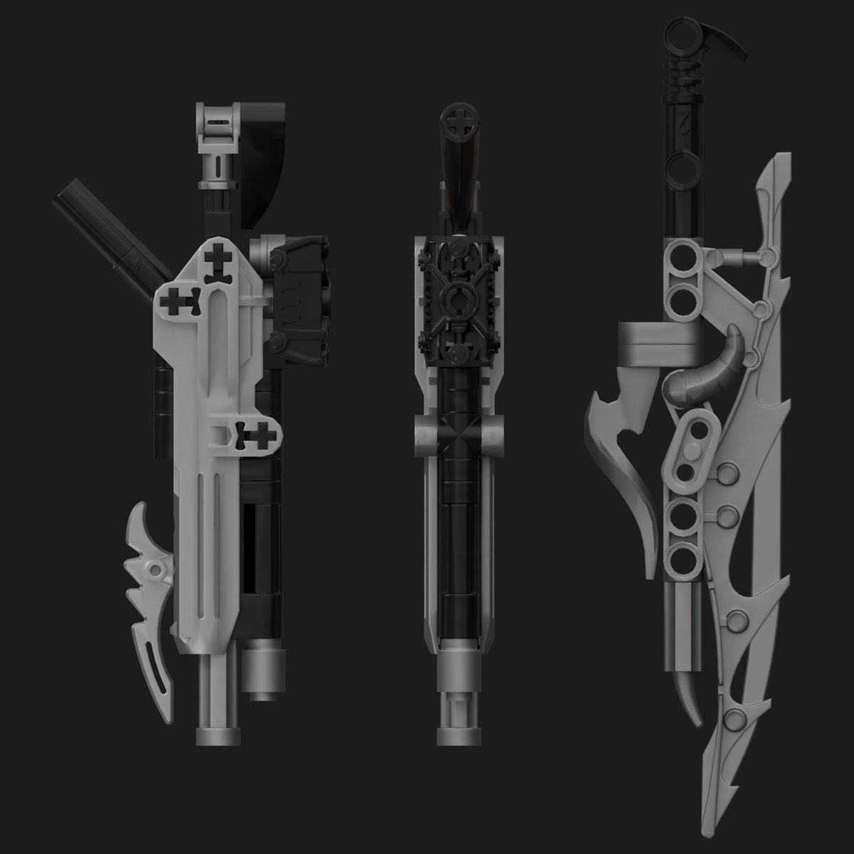 Miraider1's tweet photo. Hydraxon, the Jailer of the Pit and the Bounty Hunter of the Spherus Magna (ver. Mirai)
Pre-Pit Hydraxon/Post-Reformation Hydraxon (+Weapons, Render edit)
#bionicle #bioniclemoc #mov #revamp #hydraxon #stud_io https://t.co/iu9Ttexqj7