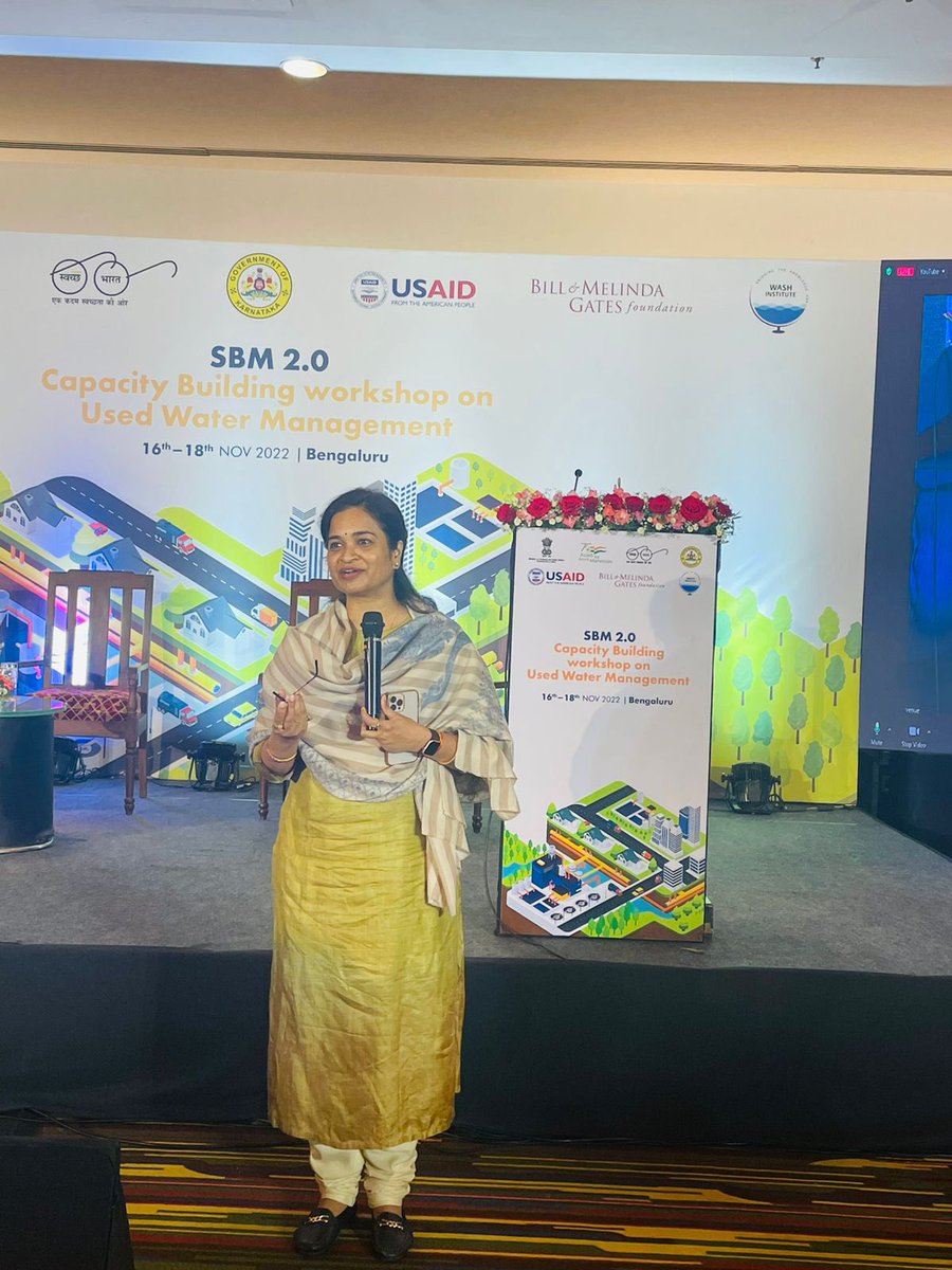 wash_institute's tweet photo. @wash_institute with guidance of @MoHUA_India &amp; support of @governmentofkar, @BMGFIndia &amp; @usaid_india organized a National Workshop on #UsedWaterManagement for Senior Govt. officials in Bengaluru from 16-18 Nov. 131 officials from 24 states &amp; 2 UTs participated!
@SwachhBharatGov https://t.co/KNuO3VZYQt