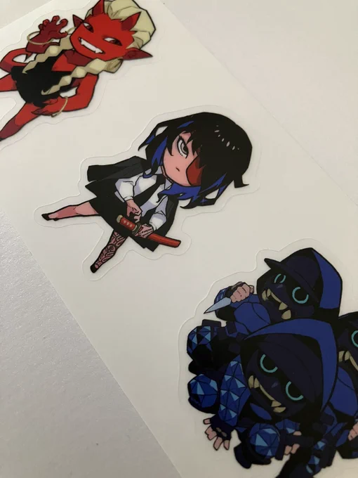 魔子&amp;ワタナベ&amp;青蜂のステッカー作ってみた。カワイイ青蜂ロゴステッカーも増刷しました  