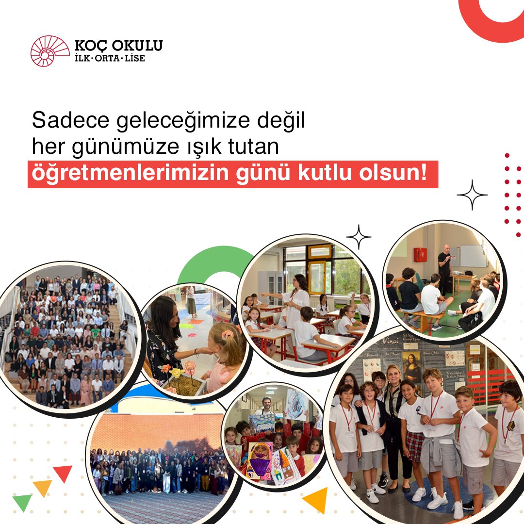 KocSchool's tweet photo. Sadece geleceğimize değil her günümüze ışık tutan öğretmenlerimizin günü kutlu olsun! https://t.co/c4cjFZIXCq