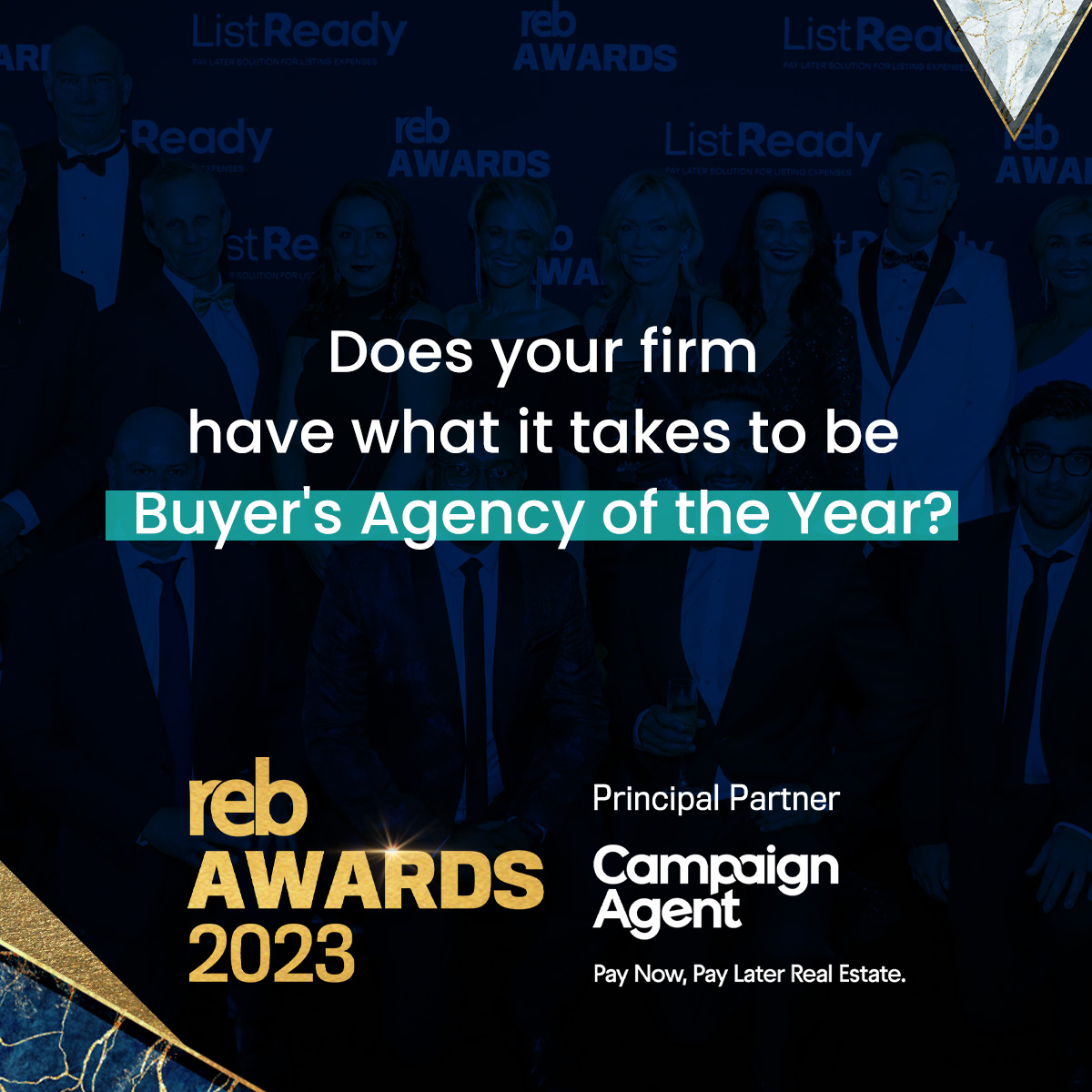REBAustralia's tweet photo. Is your business consistent in winning new clients, generating referrals and securing repeat business?
Submit your business today for a chance to be recognised as the Buyer's Agency of the Year at the REB awards. https://t.co/VtUiDjVU0p
#REBawards https://t.co/pCJZzbAzwl
