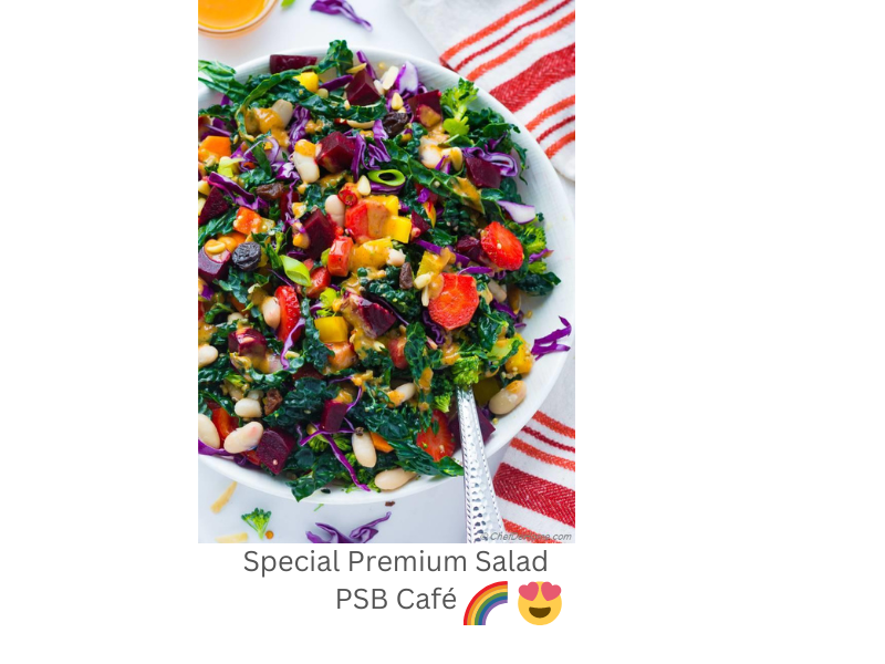 Why to live a dull life 🤔
Make it more colorful with our Special Rainbow Salad🌈🥗❤️
#colourfulsalad  #PSBCafe  #healthyliving #salads #Missisuaga 
Click the link below to fill your day with colors and energy
 hubs.la/Q01t5GQN0