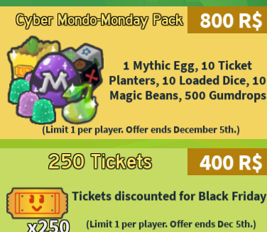 Bee Swarm Leaks on X: The 2 new offers for Cyber Monday have