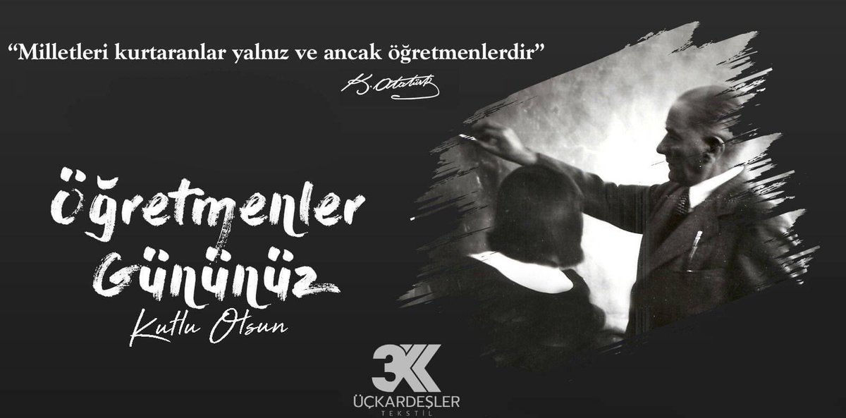 Çocuklarımızın yetişmesinde büyük rol oynayan, her türlü fedakarlığı gösteren sizlere çok borçluyuz. Öğretmenler Gününüz Kutlu Olsun. 💐 #24KasımOEgretmenlerGunu #uckardeslertekstil