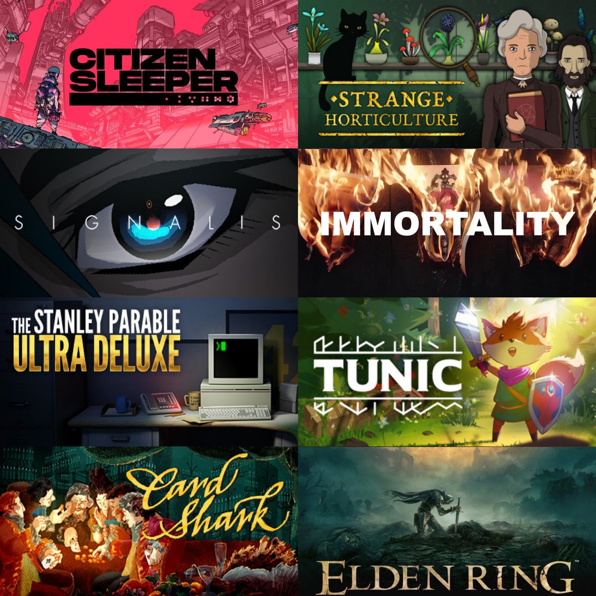 pixelpolyphilh's tweet photo. @JonDoyleDesign @StudioMDHR @CitizenSleeper @roboticgeo @WadjetEyeGames @rollerdrome @mrsambarlow @HalfMermaid Here is mine, yet to play "The Excavation of Hob's Barrow" some really good stuff this year. https://t.co/R01tiveCl7