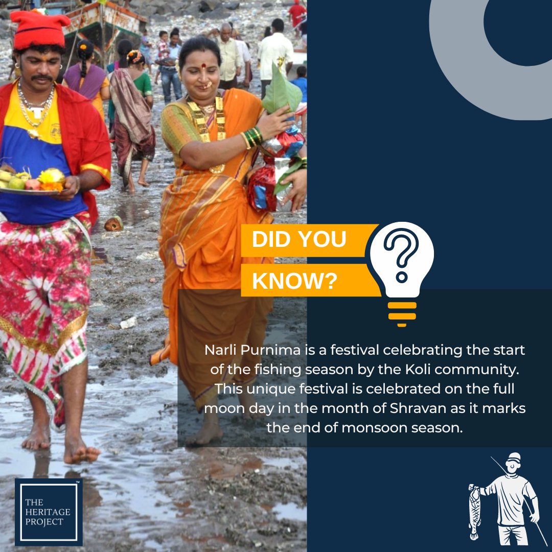 Narli Purnima is celebrated by offering coconuts to the sea in a procession with music and dance, as an offering to the sea God.  Koli tries and pleases the sea God in order to protect them and keep them safe during their time at sea. 

#Worli #worlikoliwada #worlivillage