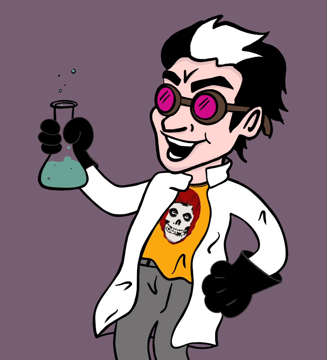 TheHooliganzNFT's tweet photo. Meet Gene.  He was tasked with making a derivative of Degen Toonz &amp; Cryptoon Goonz. The project lead wanted him to make a cute baby using the dna of toonz &amp; goonz - His formula was perfect, or so he thought.  Everyone at the lab was apprehensive, Gene is always sleep deprived, https://t.co/wbaWxkDqDw