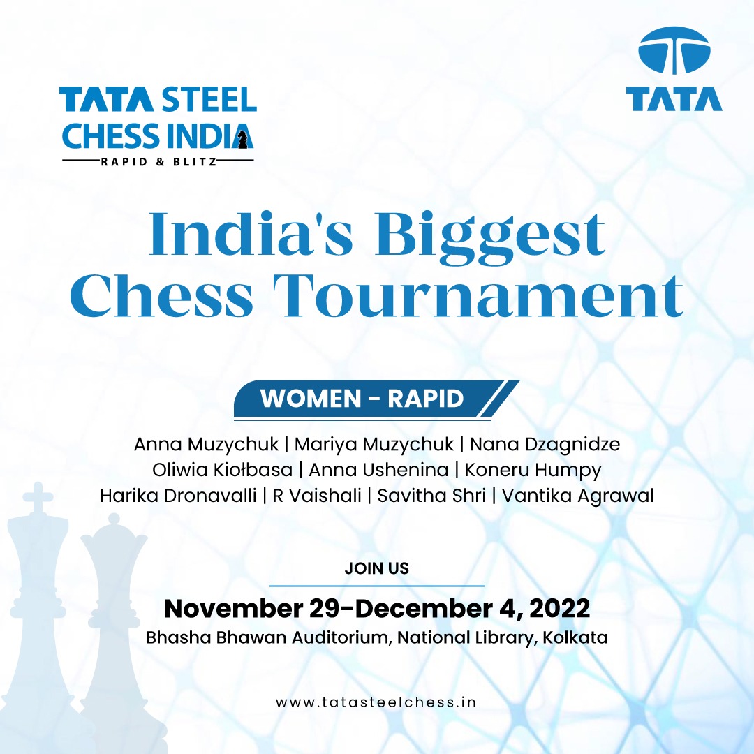 tschessindia's tweet image. Here&apos;s the full list of participants for this year&apos;s @tschessindia 

9 players will play full board and one spot is split in both open and women&apos;s sections.  

See you all at the tournament! 
#tsci2022 #tschessindia #TSCI