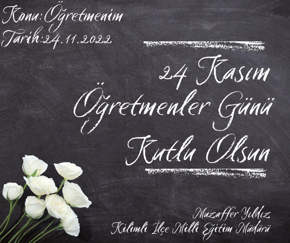 Başöğretmenimiz Mustafa Kemal Atatürk başta olmak üzere tüm öğretmenlerimizin #24Kasım #ÖğretmenlerGünü 'nü Kutlarız🎉

<a href="/ZonguldakMEM/">Zonguldak İl Millî Eğitim Müdürlüğü</a> <a href="/zuleyhaaldogan/">Züleyha Aldoğan</a> <a href="/Myldz74/">Muzaffer Yıldız</a> <a href="/kilimlibel/">Kilimli Belediyesi</a> <a href="/kilimlikaymakam/">T.C. Kilimli Kaymakamlığı</a> <a href="/tcmeb/">Millî Eğitim Bakanlığı</a>