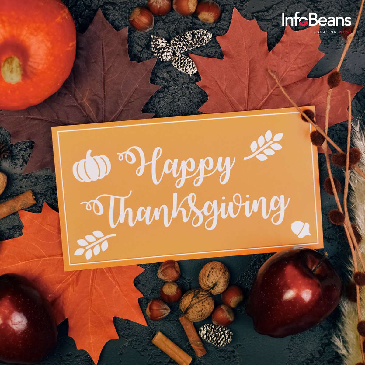"Gratitude, help us to see what is there instead of what Isn't." And Thanksgiving is a time to give, to love &amp; a time to reflect on the things that matter the most in life. Wishing you a harvest of blessings, good health, &amp; good times. Happy #Thanksgiving! 🙏#gratitude <a href="/infobeans/">InfoBeans</a>