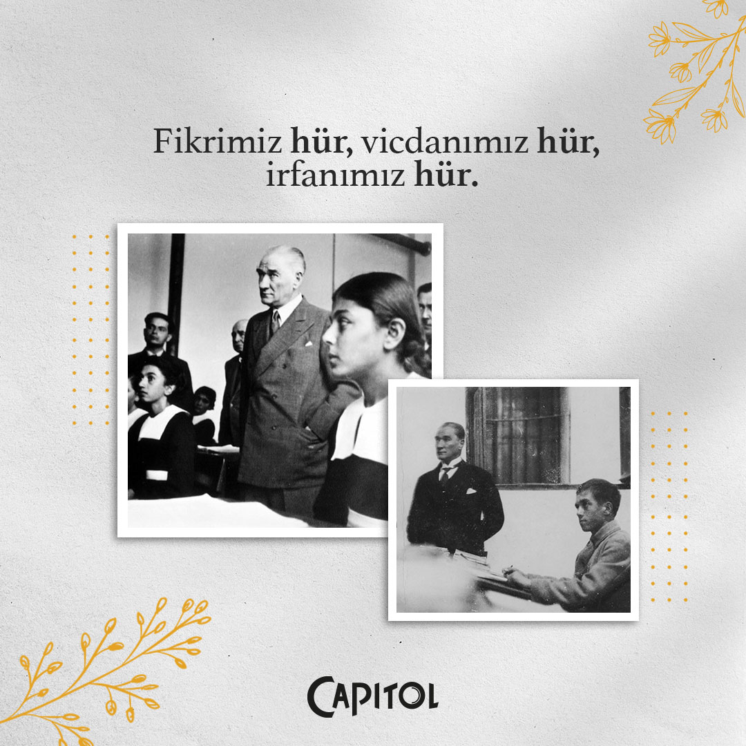 Aklın, ilmin ve ilkelerinin yolunu takip ediyor; yolumuzu aydınlatan tüm öğretmenlerin 24 Kasım Öğretmenler Günü’nü kutluyoruz.

“Cumhuriyet sizden fikri hür, vicdanı hür, irfanı hür nesiller ister.” Mustafa Kemal Atatürk