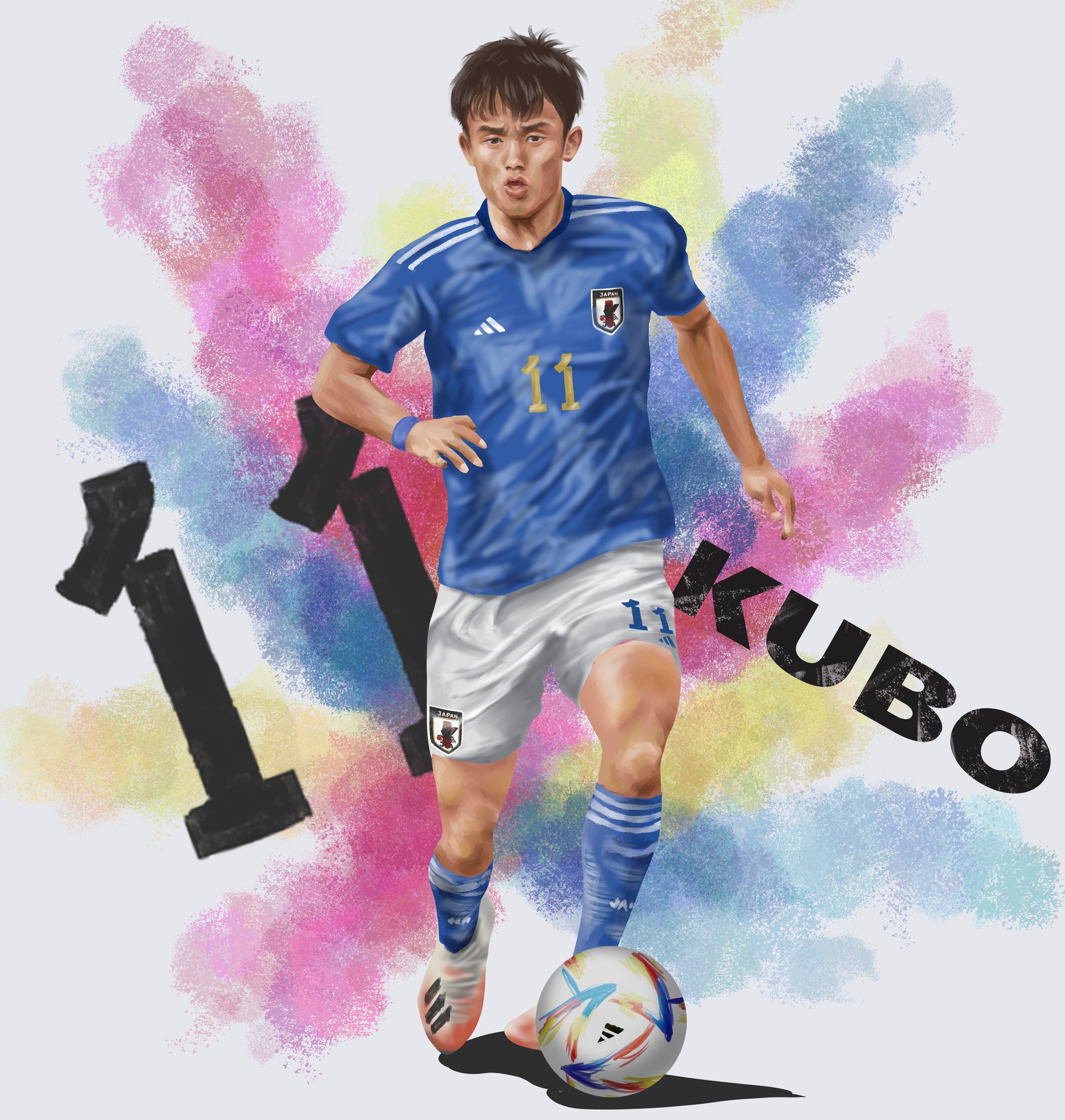 【はやと様連絡専用、新品 No 692】 ポップアートパネル 久保建英 サッカー 新品 No 692】 ポップアートパネル 久保建英 サッカー : ポップ