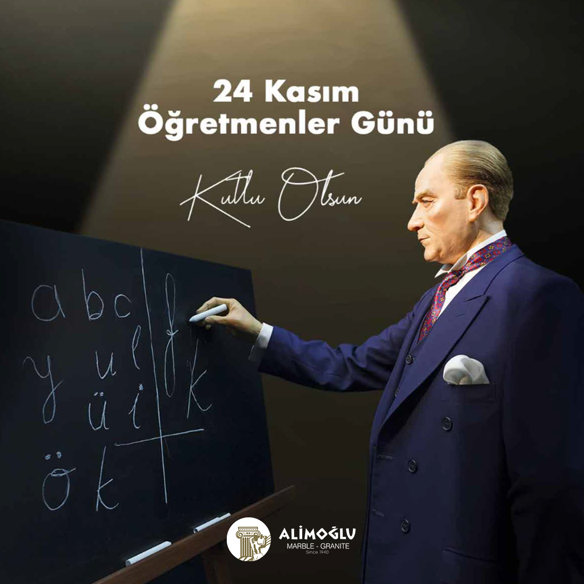 Ulusumuzun geleceğinin teminatı olan gençlerimizi hayata hazırlayan tüm öğretmenlerimize şükranlarımızı sunuyor, başta Başöğretmenimiz Mustafa Kemal Atatürk’ün ve tüm öğretmenlerimizin 24 Kasım Öğretmenler Günü'nü kutluyoruz.
#24Kasım #ÖğretmenlerGünü