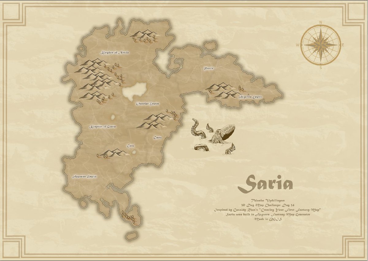 #30DayMapChallenge Day 24: Fantasy

<a href="/Thithi1812/">Thiasha Vythilingam</a> made this wonderful fantasy map using the Azgaar fantasy map generator and #QGIS. 

#kartozageo #fantasy
#staffmaps #Map