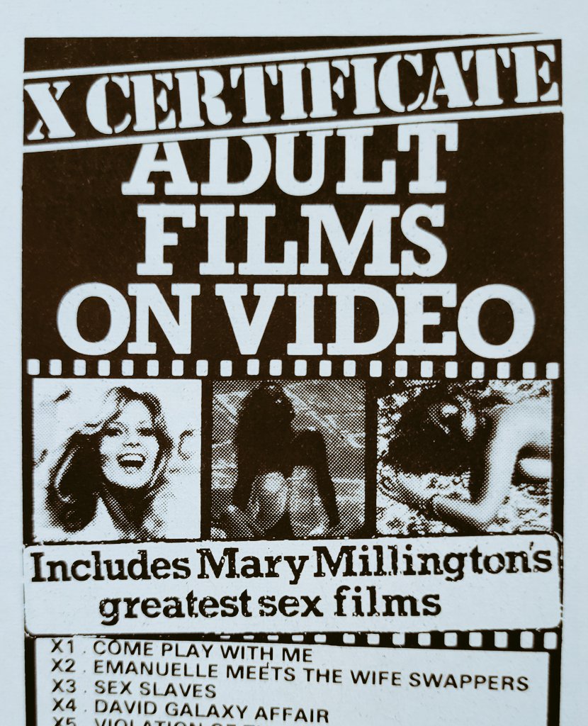 Britain, November 1980. Six softcore VHS #MaryMillington tapes for the 'special offer' of £240. That's the equivalent of a whopping £1,200 today!