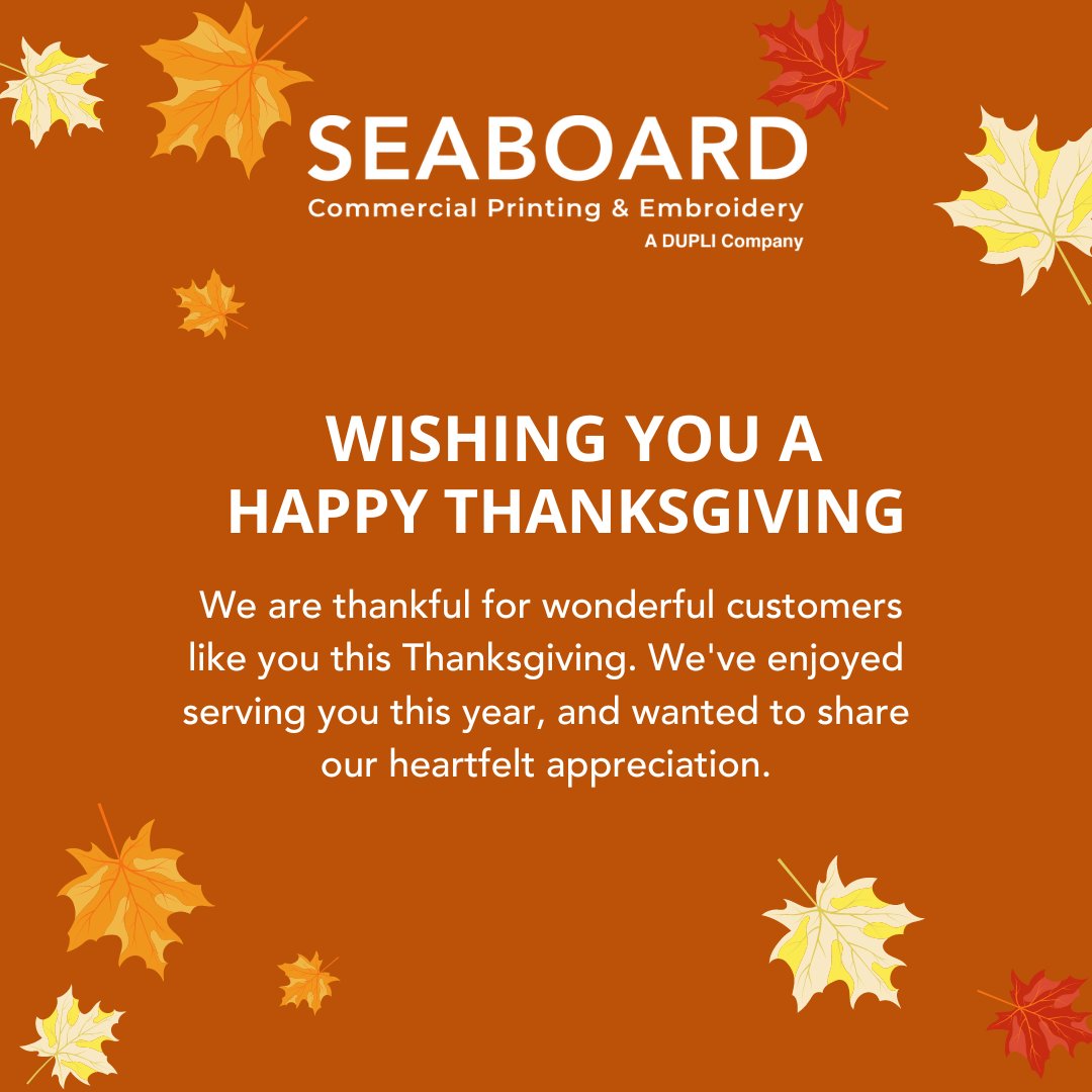 Happy Thanksgiving to our wonderful customers, staff, and friends! 🦃