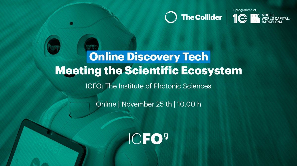 TheCollider_MWC's tweet photo. Tomorrow we will organize an exclusive Online Discovery Tech with @ICFOnians for #TheColliderPartners to network, get inspired and share knowledge in a relaxed atmosphere🤝
👉🏼 @elewitventures @BayerEspana @Repsol @HP @Naturgy @caixabank @UPL_Iberia
📲 https://t.co/gy1zygR5wE https://t.co/CTmyKMPTzu