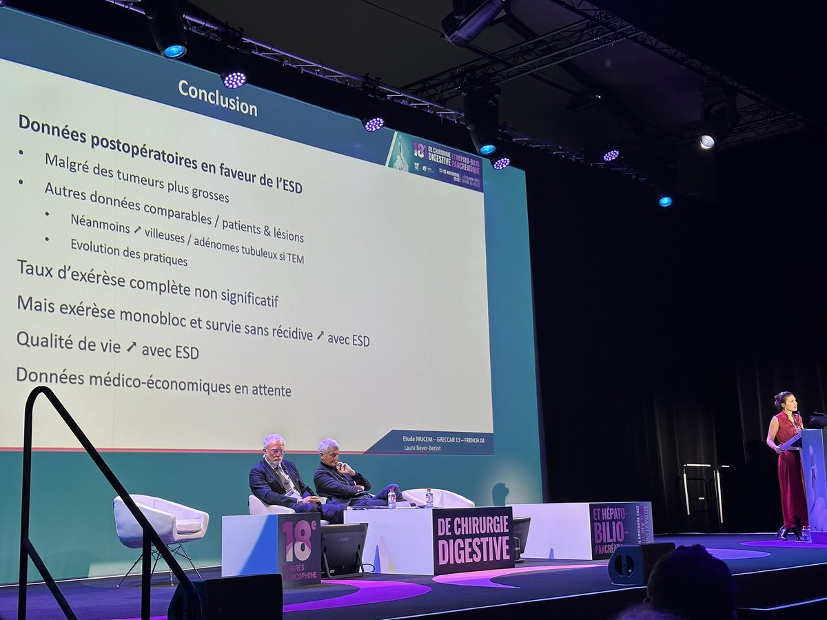 Zaher Lakkis 🇫🇷 🇱🇧 (@zaherlakkis) on Twitter photo Résultats de l’étude MUCEM /FRENCH / <a href="/greccar/">GRECCAR (groupe francais chirurgie du rectum)</a> 13 présentés par <a href="/LauraBerjot/">Laura Beyer Berjot</a>. <a href="/info_sfcd_achbt/">SFCD-ACHBT</a>. ESD Vs TEM ? Résultats de l’étude MUCEM /FRENCH / <a href="/greccar/">GRECCAR (groupe francais chirurgie du rectum)</a> 13 présentés par <a href="/LauraBerjot/">Laura Beyer Berjot</a>. <a href="/info_sfcd_achbt/">SFCD-ACHBT</a>. ESD Vs TEM ?