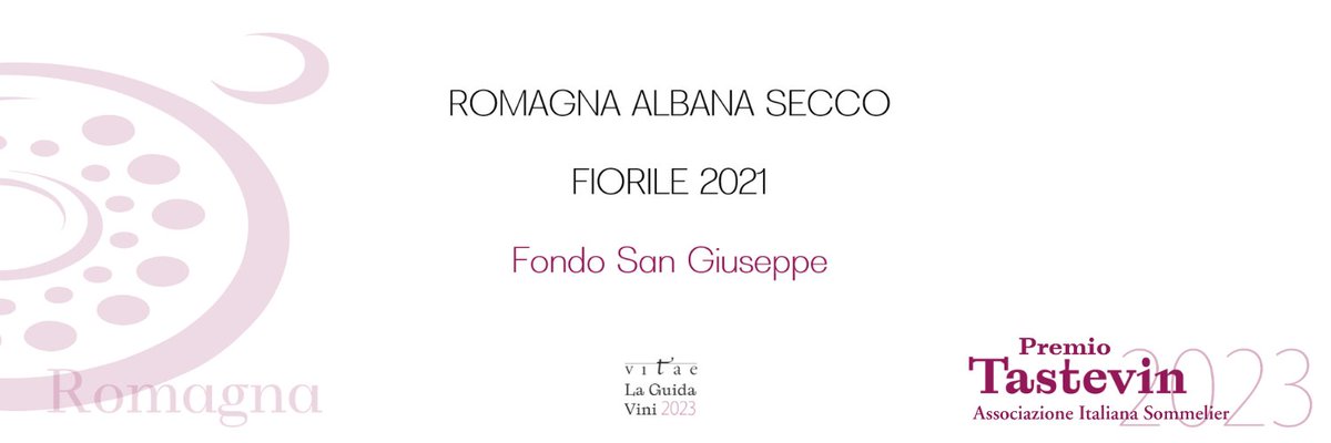 Il tastevin #aisitalia di #vitae2023 della Romagna <a href="/RomagnaAis/">Ais Romagna</a> va al Romagna Albana Secco Fiorile 2021 di Fondo San Giuseppe