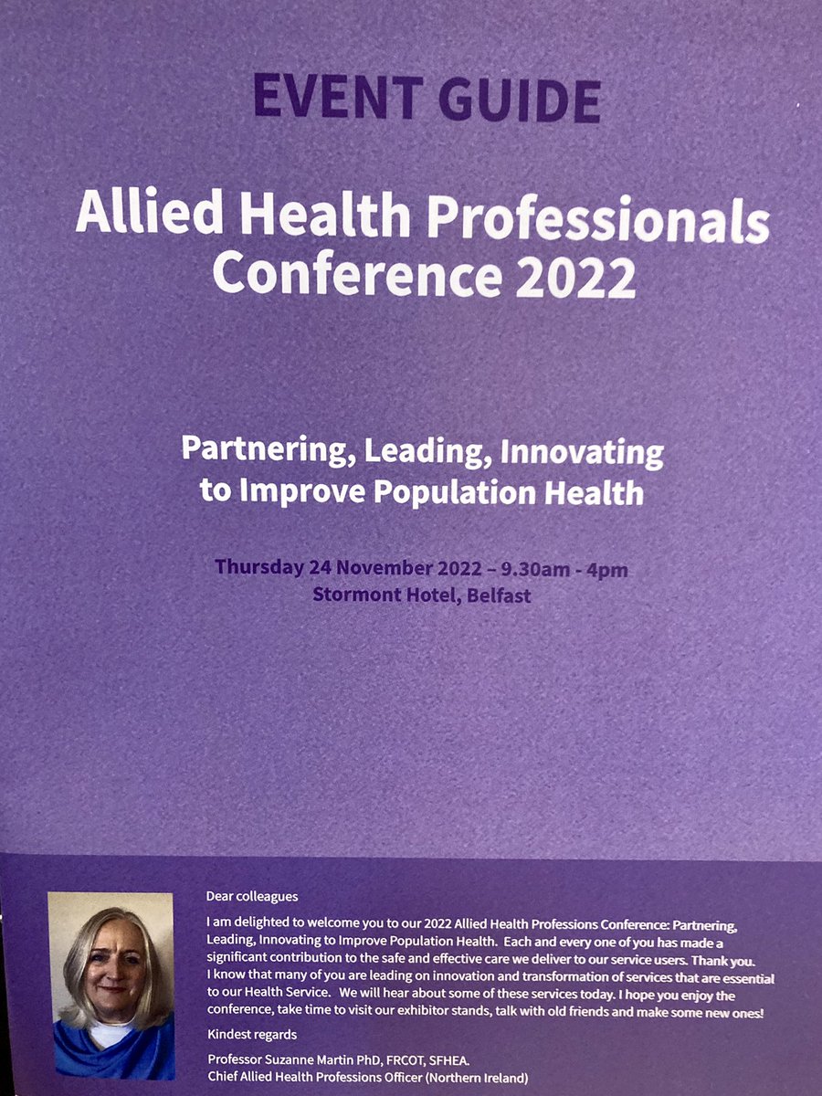 @HSCCEC is delighted to attend and support the Allied Health Professionals Conference 2022 #AHPconferenceNI @BSO_NI