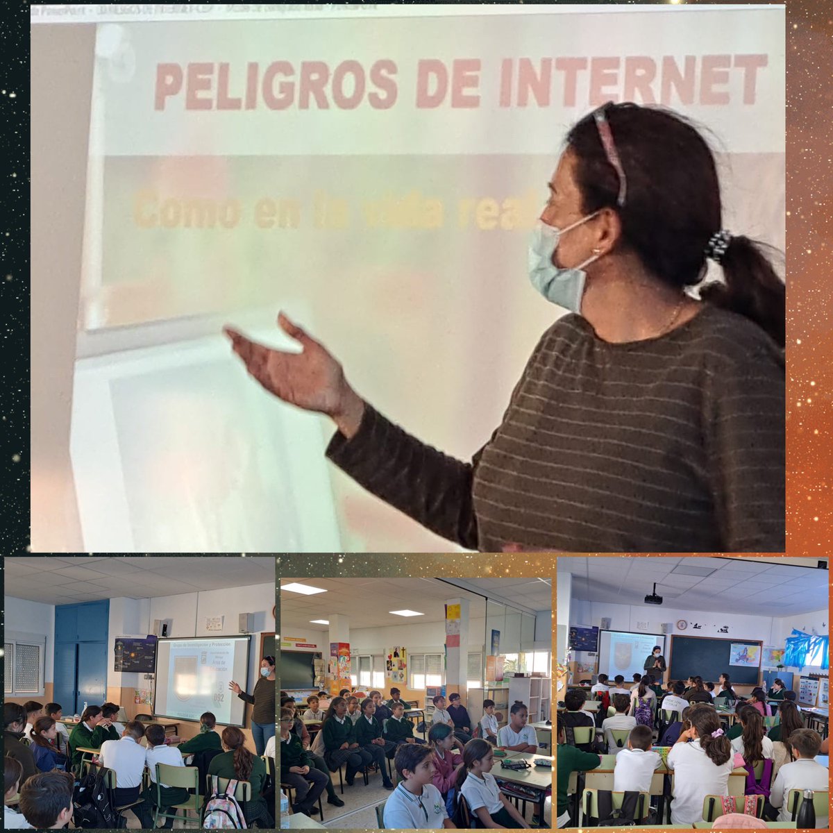 Los niños y niñas del tercer ciclo de primaria han tenido la oportunidad de disfrutar de una charla con la policía sobre los diferentes peligros de internet. ¡Ha sido realmente interesante! 👮‍♀️🚨 #colegiosdiocesanos #emprendedoresdelcambioglobal