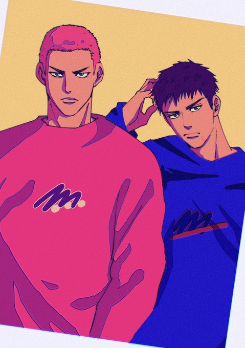 花道とミッチー描いてみた#スラムダンク 