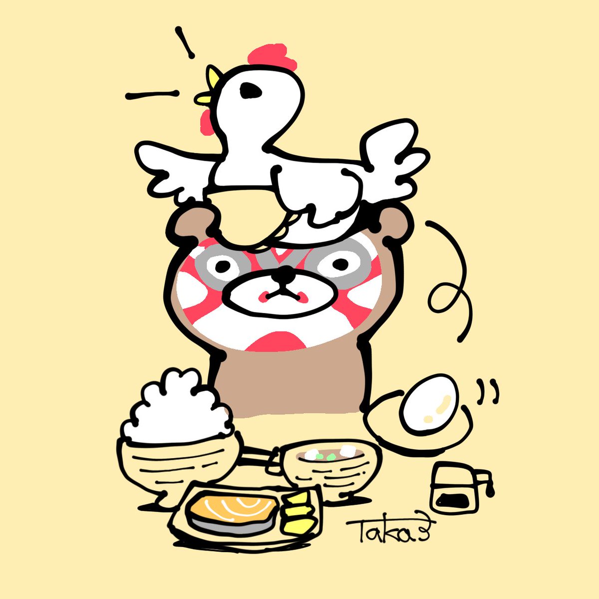 「本日11/24は『いい和食の日』だそうですヨ〜#今日は何の日 #いい和食の日#カ」|タカさん【絵描きさん】のイラスト