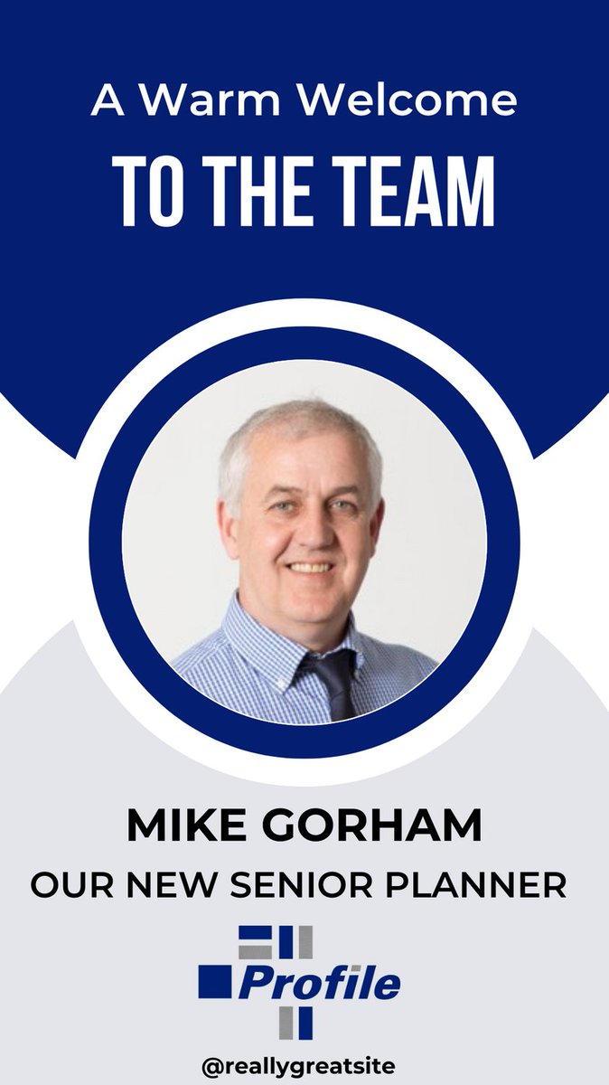 Profile_CC's tweet photo. A warm welcome to Mike Gorham, our new Senior Planner, on joining the Profile team. https://t.co/LuqXJwjhRE