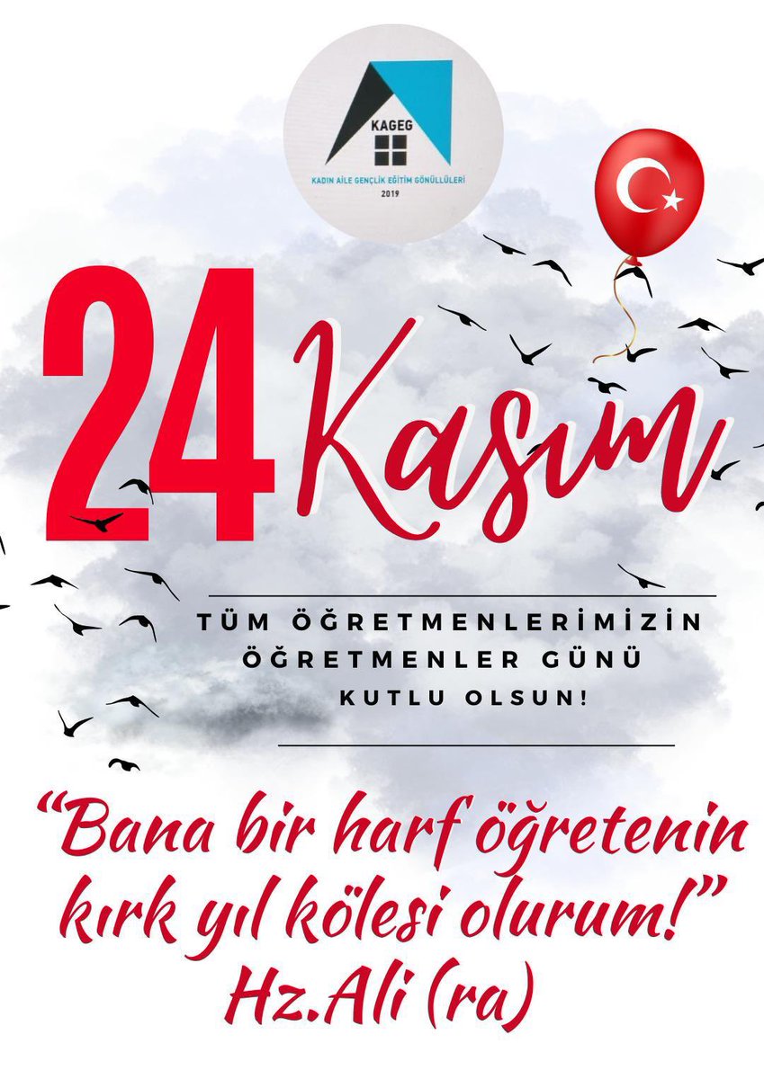 Tüm Öğretmenlerimizin Öğretmenler Günü Kutlu Olsun ! 
#oegretmenlergunu 
#24KASIM