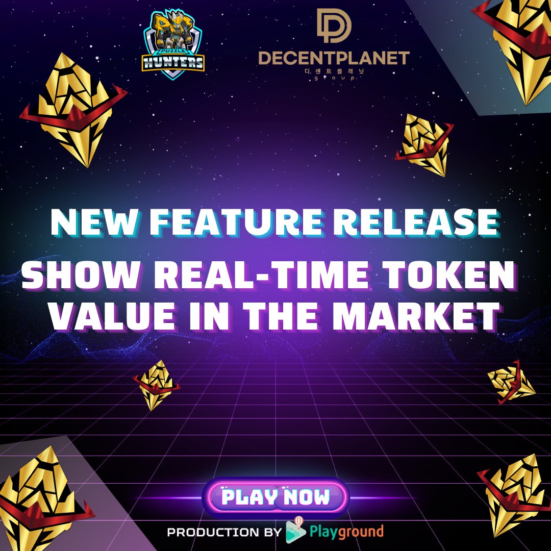 PUZZLEHUNTERS1's tweet photo. #PUZZLEHUNTERS NEW FEATURES: SHOW REAL-TIME TOKEN VALUE IN THE MARKET
With this feature, Users can directly track the value of tokens right on Puzzle Hunter #Marketplace. It's convenient and simple, isn't it?
Download new version 2.1.14: https://t.co/rDWd17dGxA
#CHTS #p2e #NFT https://t.co/xTH3HURDHB