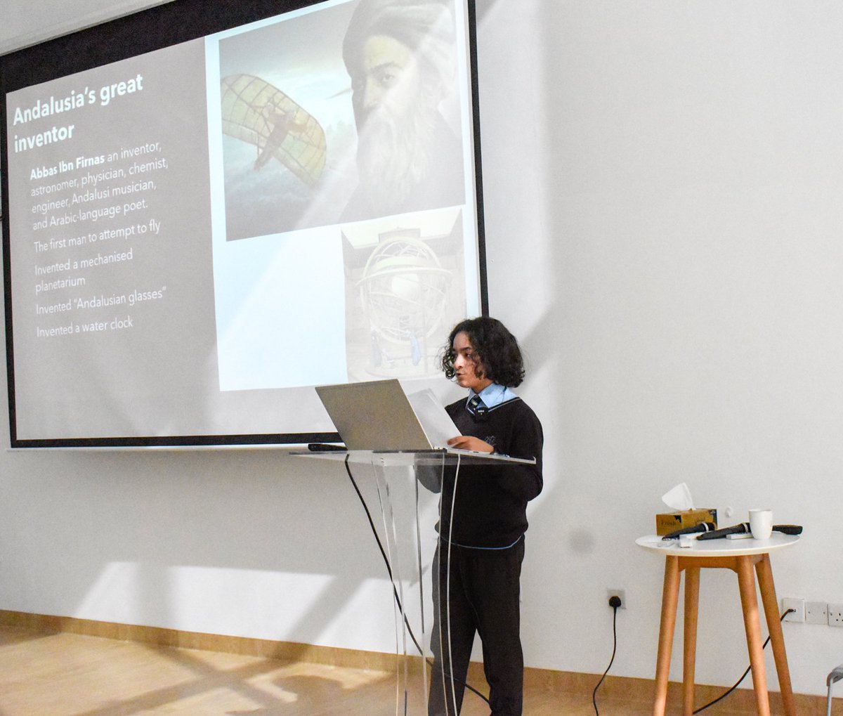 NLCSDubai's tweet photo. Today’s #NicholsonLecture led by Elyes and Mr Fawzi, featured the Arabian Sun Rising in the West, through the humanistic development of Medieval Spain (Andalus).
#NLCSDubai #ambitiouseducation #enrichment #dubaischools https://t.co/b8kT6lvKz8