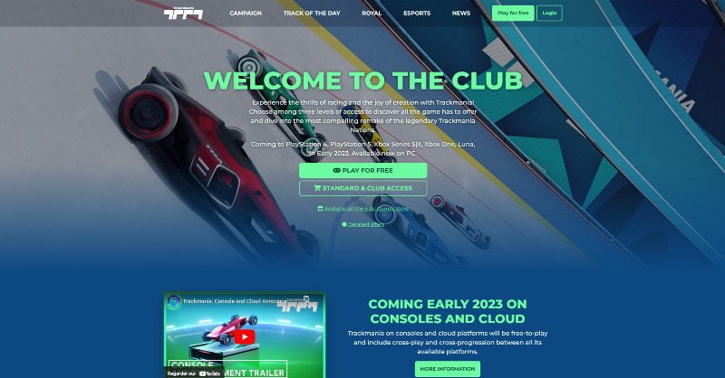 Trackmania's tweet photo. We are happy to release the new Trackmania website! 

All players.trackmania tools are now available on https://t.co/xSQMd9pzuP!
