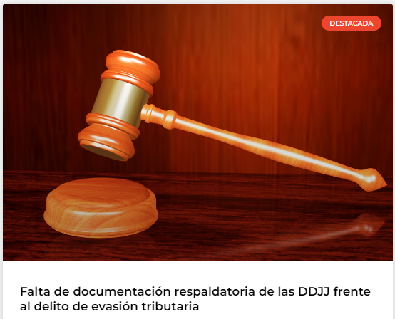 Falta de documentación respaldatoria de las DDJJ frente al delito de evasión tributaria

#jurisprudencia #tributos #evasión #presunciones

legaltaxargentina.com.ar/falta-de-docum…