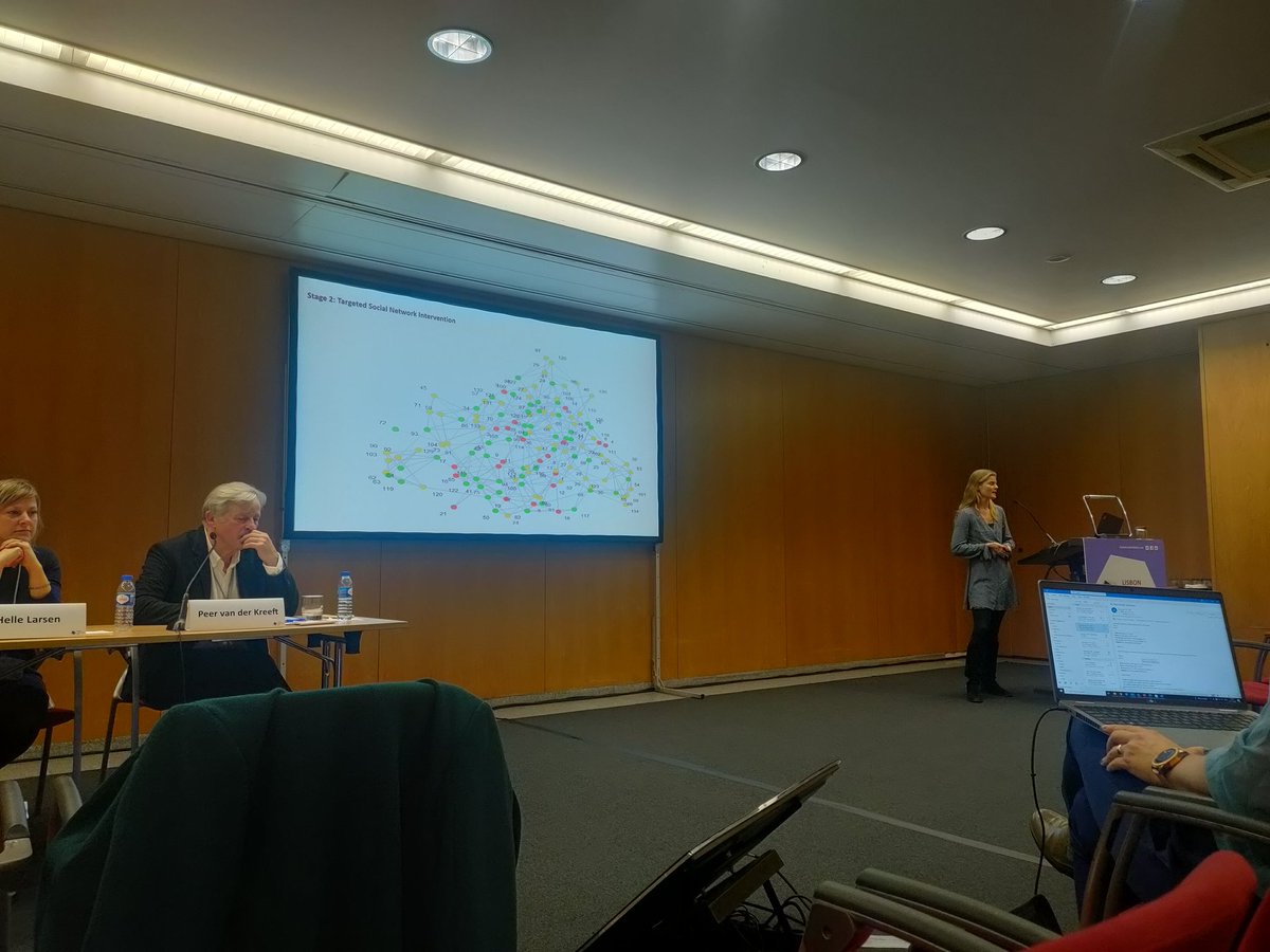 Great hearing @lilydavidson0 at @LxAddictions speak on social network analysis targeting 'strategic players' i.e. influential students for reducing heavy alcohol use when at university. Social influence harnessed for health!