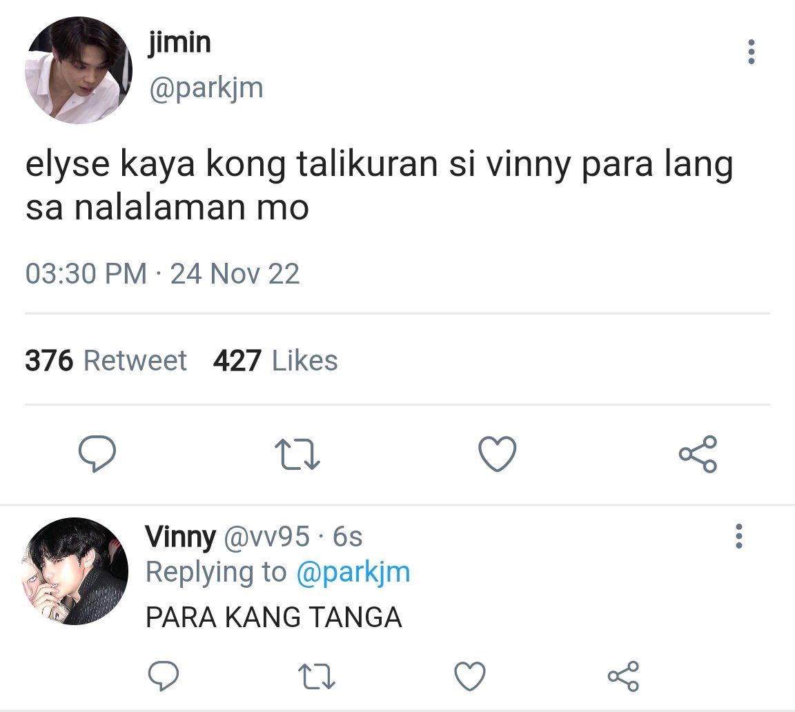 Filo #Taekookau Where In..

Vinny ( Kth ) And Cion ( Jjk ) Are Always Coming At Each Other'S Neck. 131