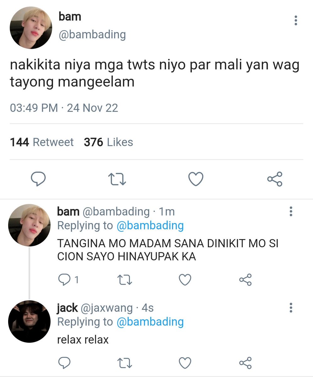 Filo #Taekookau Where In..

Vinny ( Kth ) And Cion ( Jjk ) Are Always Coming At Each Other'S Neck. 147