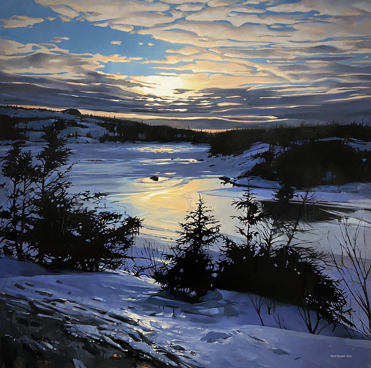 grantjboland's tweet image. Last Days of Winter
oil on panel
#painting