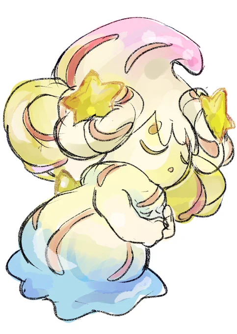 #1日1ポケモン #ポケモン #ポケットモンスター #Pokemon #らくがき1日1ポケモン #1日1絵 #らくがき #イラスト #Alcremie【869 #マホイップ トリプルミックス スターアメざいく 】(1084日目) 