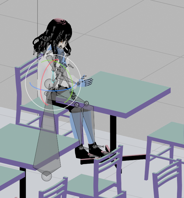 「Vroidでモブっぽい感じの作って書出し、blenderで開いてトーン用テクスチ」|蓮みづはのイラスト