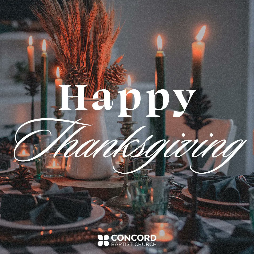 Happy Thanksgiving from Concord! We hope you have a great time with family and friends as we all remember how thankful we should be for everything that God has given  us! 🦃 🍂