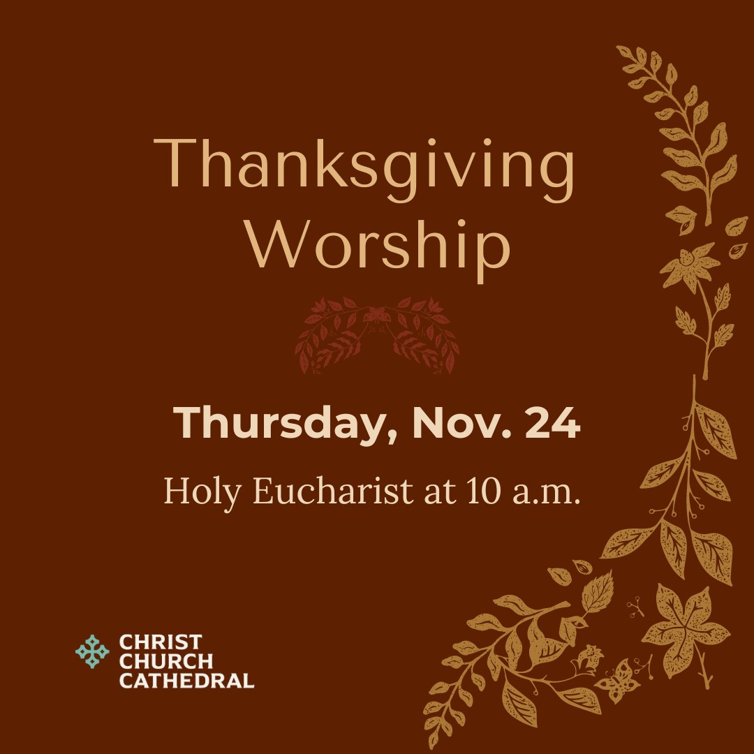 Be with us as we share space on this holiday at CCC's Thanksgiving Day service at 10 a.m.
