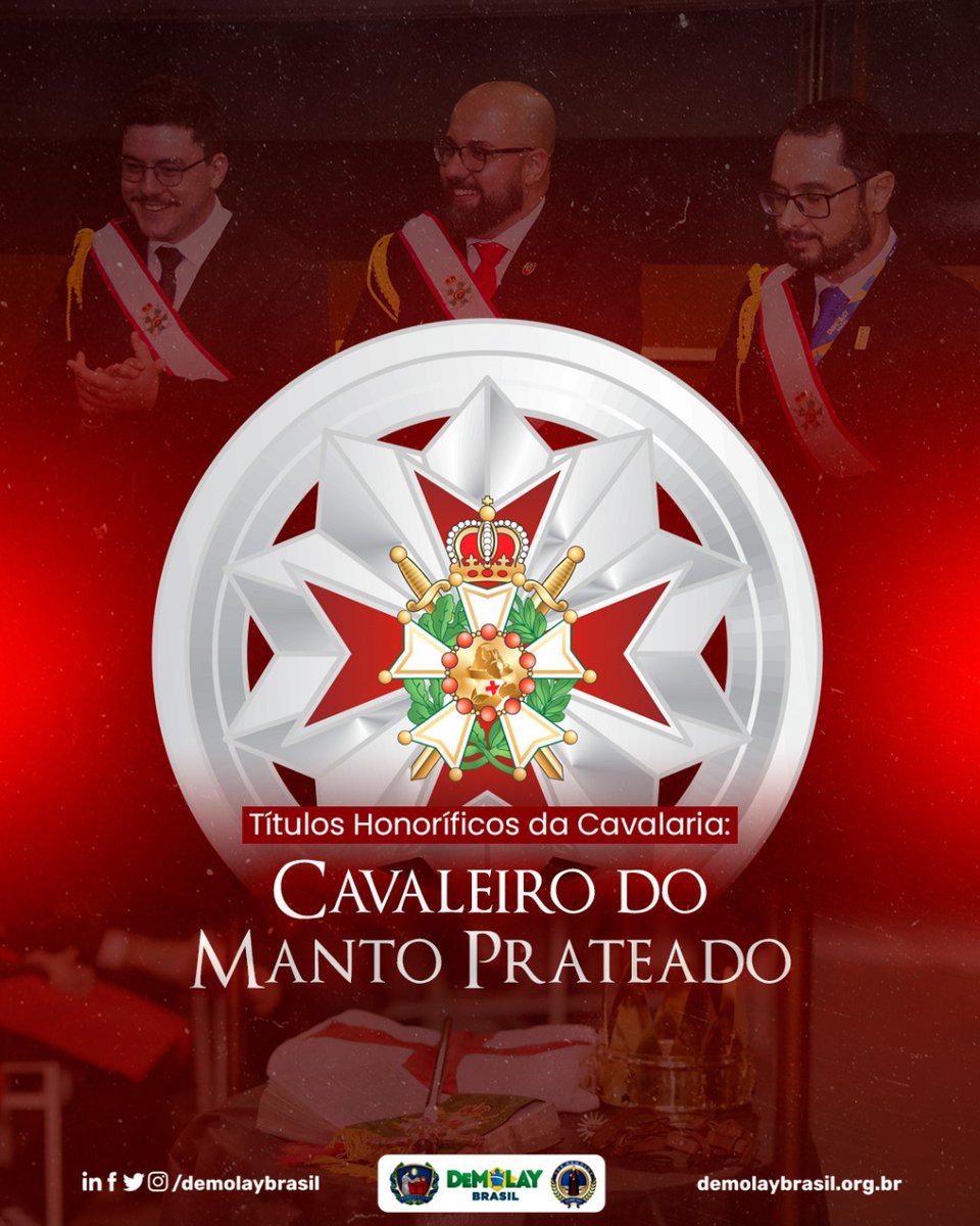 DeMolayBrasil's tweet photo. O  Cavaleiro do Manto Prateado guarda relação com a lenda do Rei Arthur, uma figura lendária britânica que, de acordo com histórias medievais e romances, teria comandado a defesa contra invasores saxões chagados à Grã-Bretanha no fim do século V, durante a Batalha do Monte Badon. https://t.co/GiLaM4l0bn