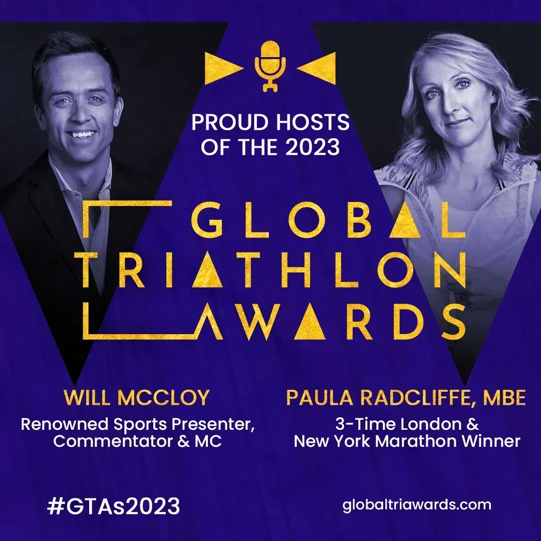 We are thrilled to announce our hosts @paulajradcliffe MBE, previous world record holder & 3x winner of London & New York Marathons & @will_mccloy sports presenter, commentator & MC working across the biggest sports and events We can't wait to see you on 20th January! #GTAs2023