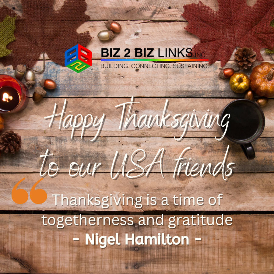 Biz2BizLinks's tweet image. Happy Thanksgiving to our friends in the USA! What are you thankful for?

#Biz2BizLinks #business #businessowners #smallbusinesssupport #smallbusinesses #thanksgiving #usa #explorepage
