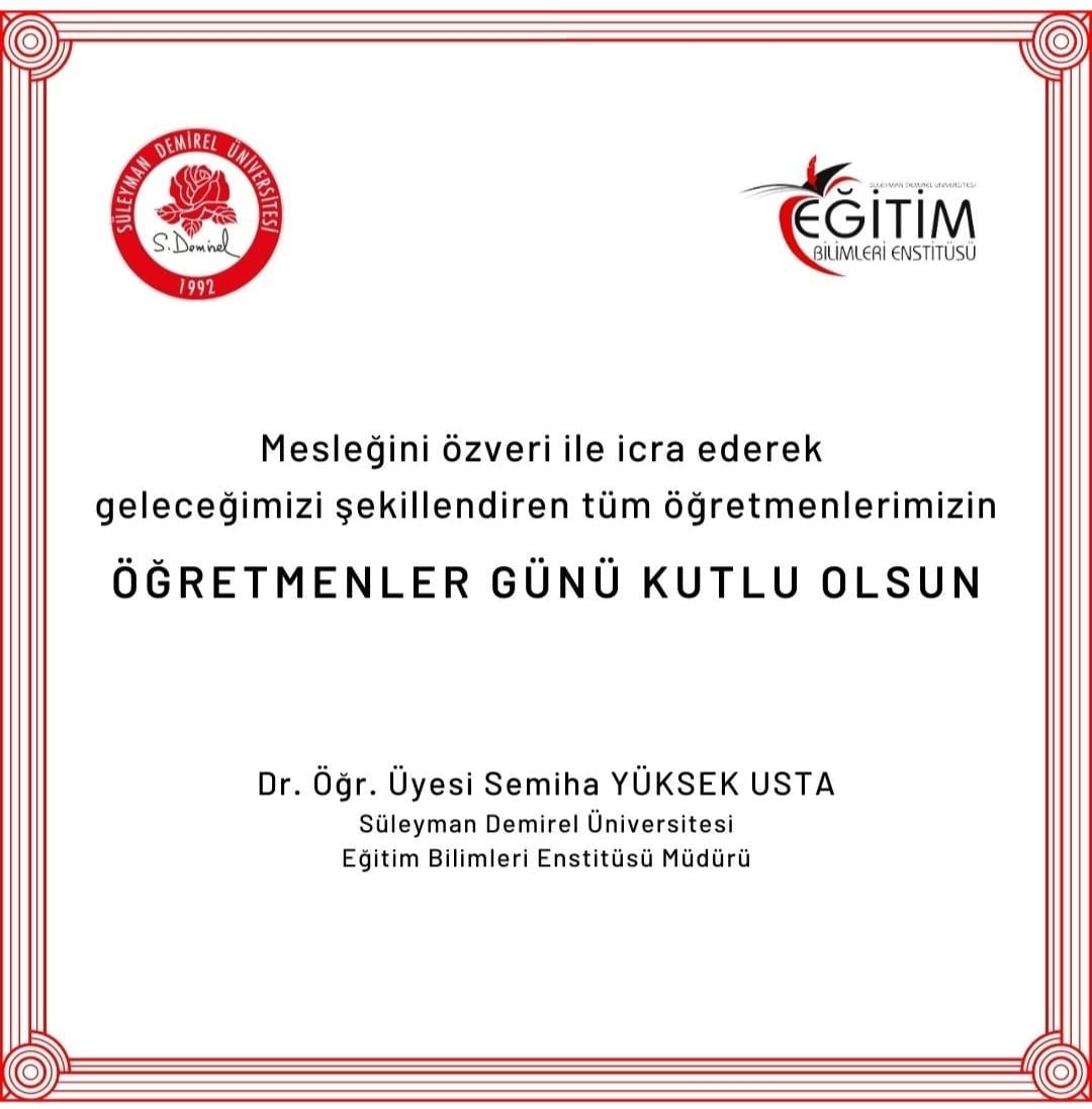 SDÜ Eğitim Bilimleri Enstitüsü (@egitimsdu) on Twitter photo 
