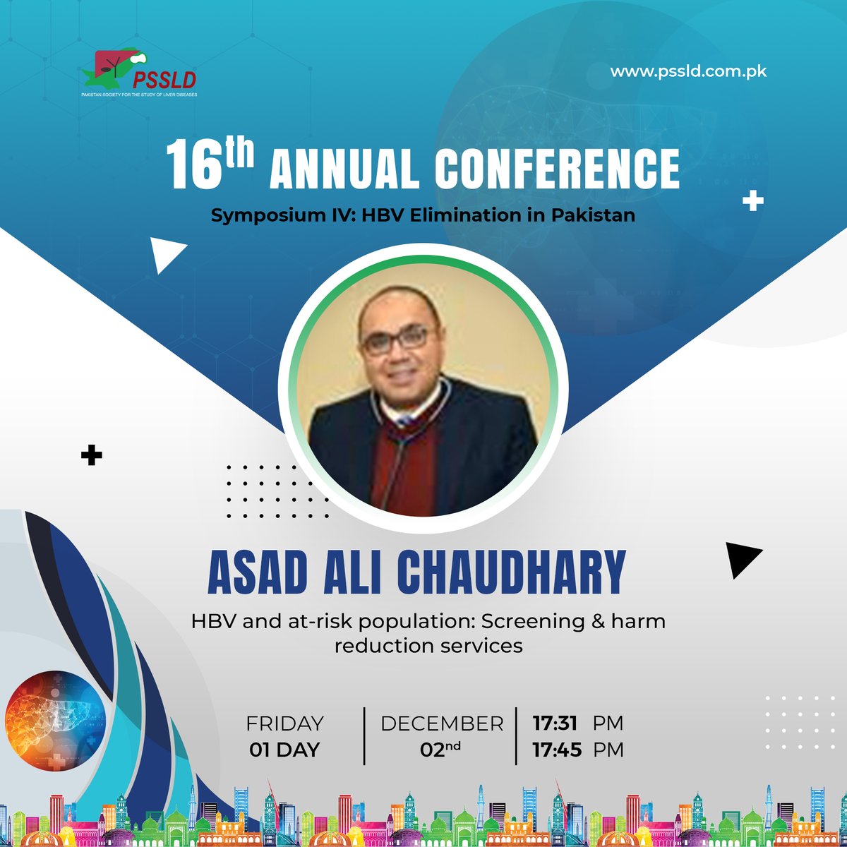 pssld_official's tweet photo. Symposium IV
HBV Elimination in Pakistan
Moderator
Farina Hanif
SPEAKER
Asad Chaudhary
TOPIC
HBV and at-risk population: Screening & harm reduction services
Register NOW:
https://t.co/ruMWoYiBlt
Contact us at:
Phone #: +92 333 215 0948
#pssld #annualmeeting2022 https://t.co/62ezyxMjK0