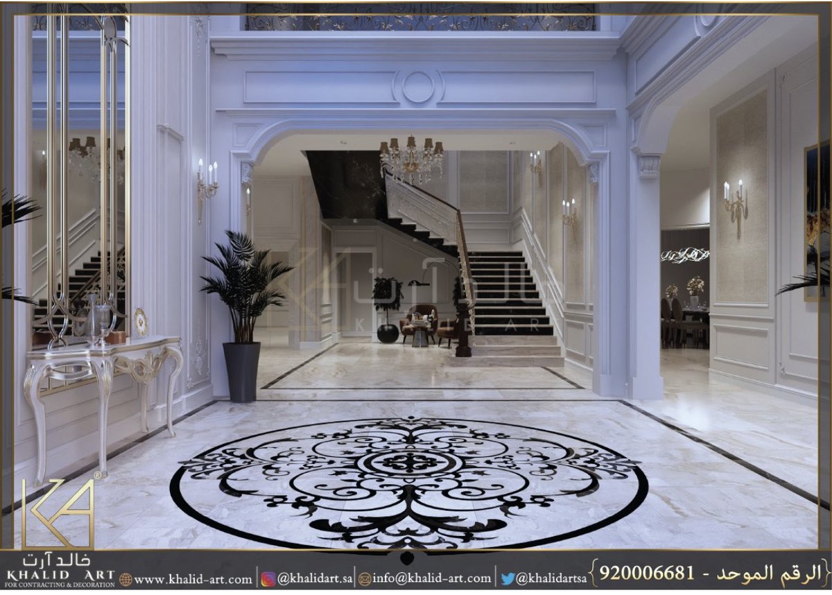 khalidArtsa's tweet photo. مقتطفات احدى #الفلل_الراقية مزج بين الطراز الكلاسيك ونيو الكلاسيك باستخدام اجود المواد واللمسات الديكوريه الجبس المغربي والبراويز والاثاث والستائر الامريكيه وبديل الرخام ذات النمط والهويةالواحده تضفي معنى الانسجام والفخامه اهلابك #خالدآرت #Khalidart https://t.co/ioiYsYeD5O