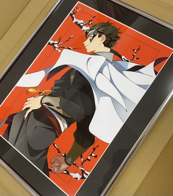 応援イラストリレーの複製イラストも届いた!補正無しでこの発色やっぱ良すぎる……(請求額を薄目で見ながら) 